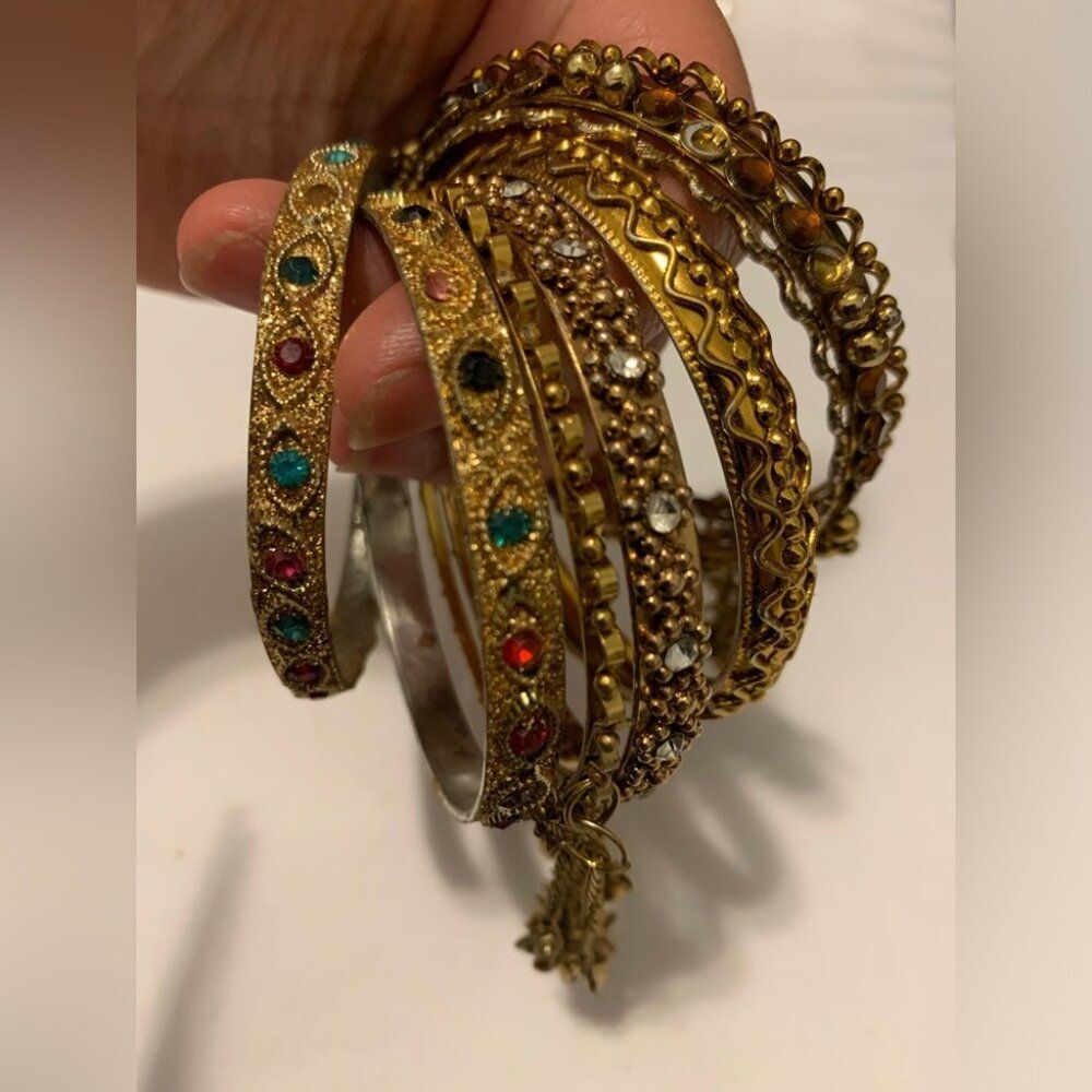 Kids Gold jewelled bangles
